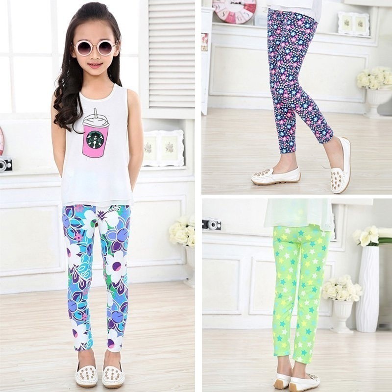 Quần legging họa tiết xinh xắn cho bé gái