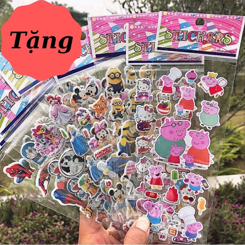 Sách Tô Màu Cho Bé 10000 Hình Tặng 2 Sticker 3D cho bé