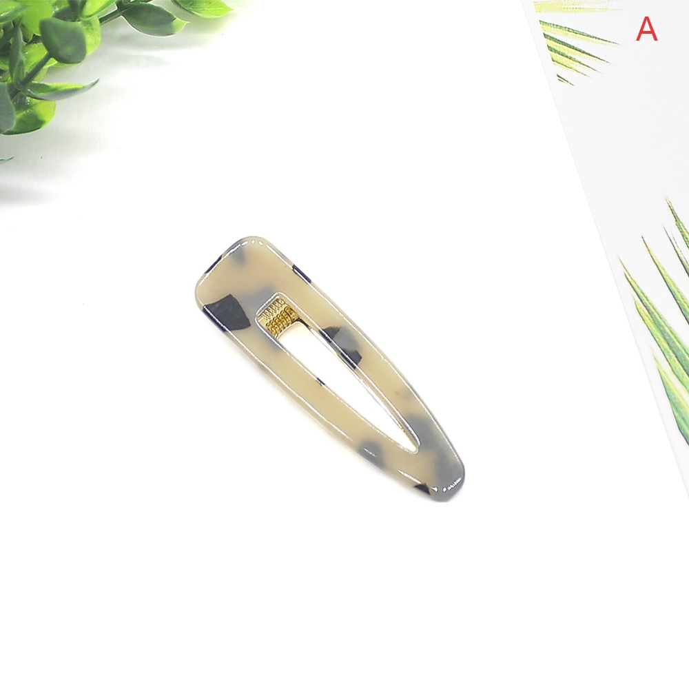 Kẹp tóc bằng nhựa thiết kế họa tiết da báo phong cách Vintage