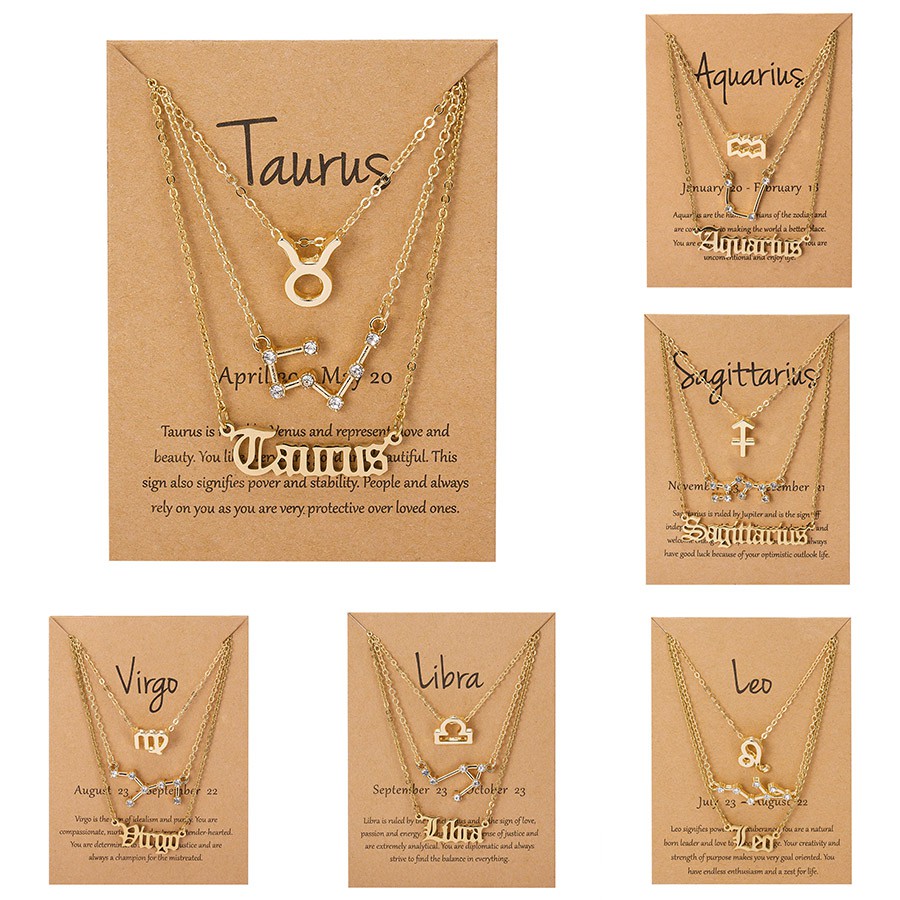 Set 3 Vòng cổ Cung Hoàng Đạo Thời Trang