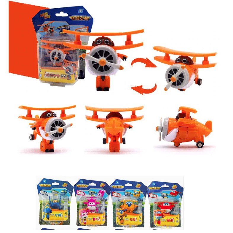 Đồ chơi trẻ em Super wings Đội bay siêu đẳng mô hình Albert Bác Thông Thái máy bay mini