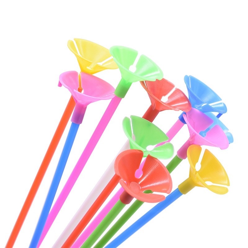 Set 10 Thanh Đỡ Bong Bóng 32cm Bằng Latex Màu Trắng Dùng Trang Trí Tiệc Cưới / Sinh Nhật / Giáng Sinh / Valentine Đứng