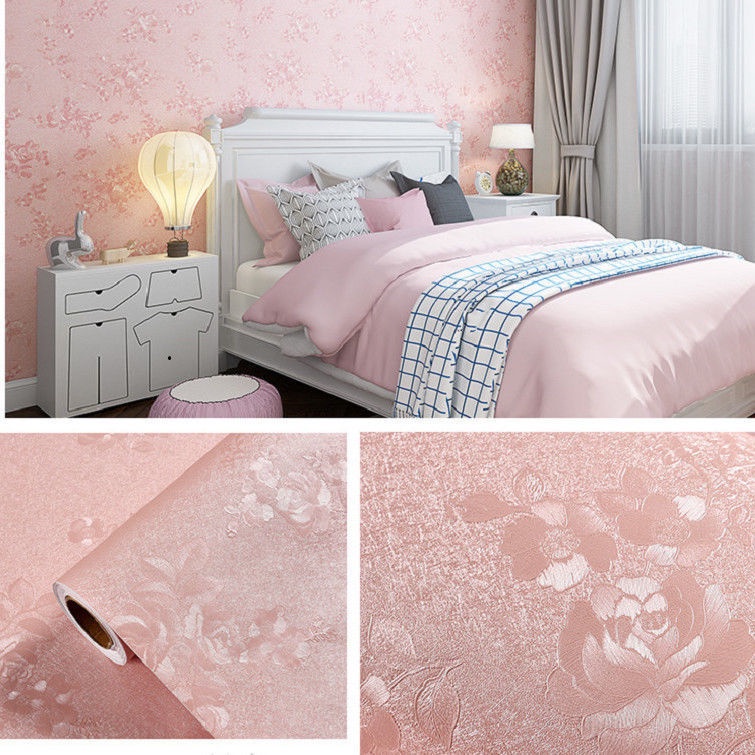 Cuộn giấy dán tường 10m chống ẩm in họa tiết độc đáo trang trí phòng khách/ phòng ngủ