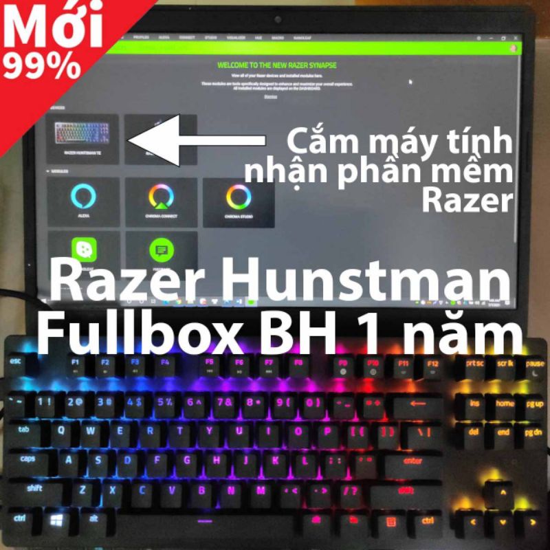 ✕Bàn phím cơ gaming Razer Huntsman Tournament game nhanh hơn cả Logitech E dra Fuhlen, led rgb