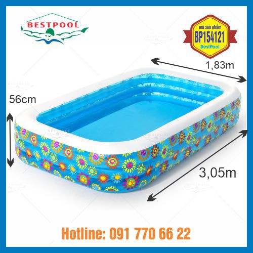 [ Giá hủy diệt ] Bể bơi phao 3.05m x 1.83m x 56cm,bể phao 3 tầng, bể bơi phao cỡ lớn, bể phao khổng lồ