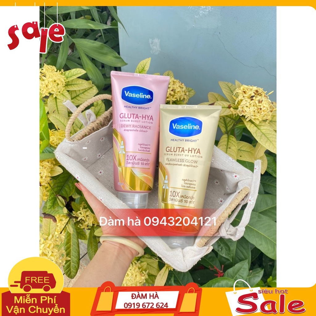 Sữa dưỡng thể Vaseline Gluta HYA Serum Burst Lotion 10X