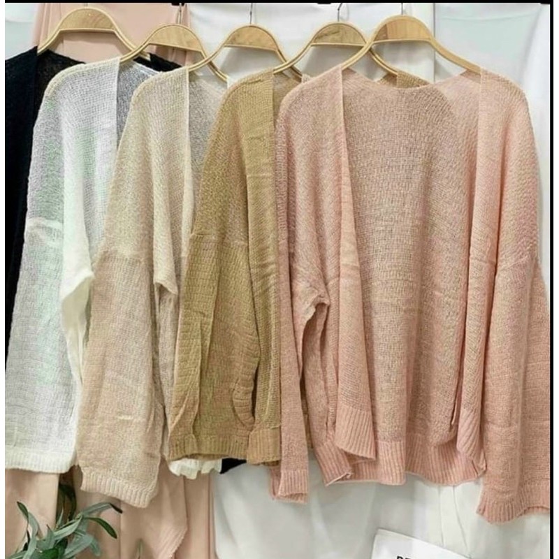 Áo khoác cardigan len mỏng Quảng Châu form rộng cao cấp - kèm hình thật - C5C