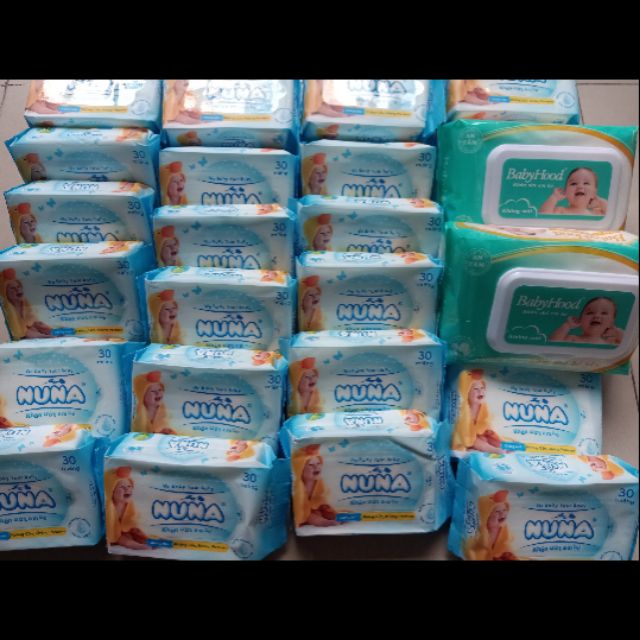 COMBO 20 GÓI NUNA 30 TỜ tặng 2 GÓI Baby Hood 80 Tờ