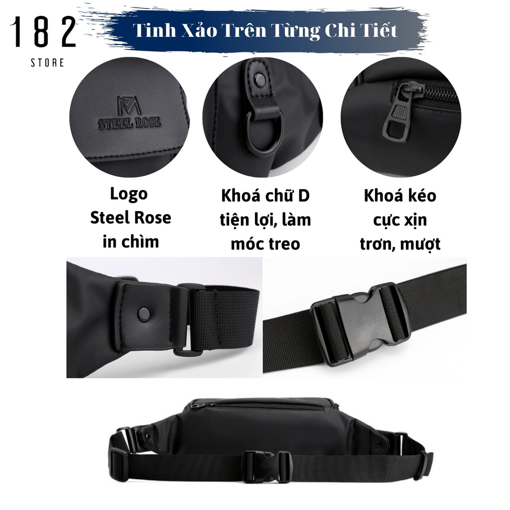 Túi Đeo Chéo Nam STEEL ROSE M166 Chống Nước Cao Cấp Đeo Ngực Đeo Hông, Bao Tử Thời Trang 2022 - The Black Box | BigBuy360 - bigbuy360.vn