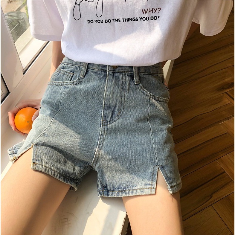 [SẴN] Quần shorts jean nữ lưng cao Ulzzang Quảng Châu QNJ27 | BigBuy360 - bigbuy360.vn