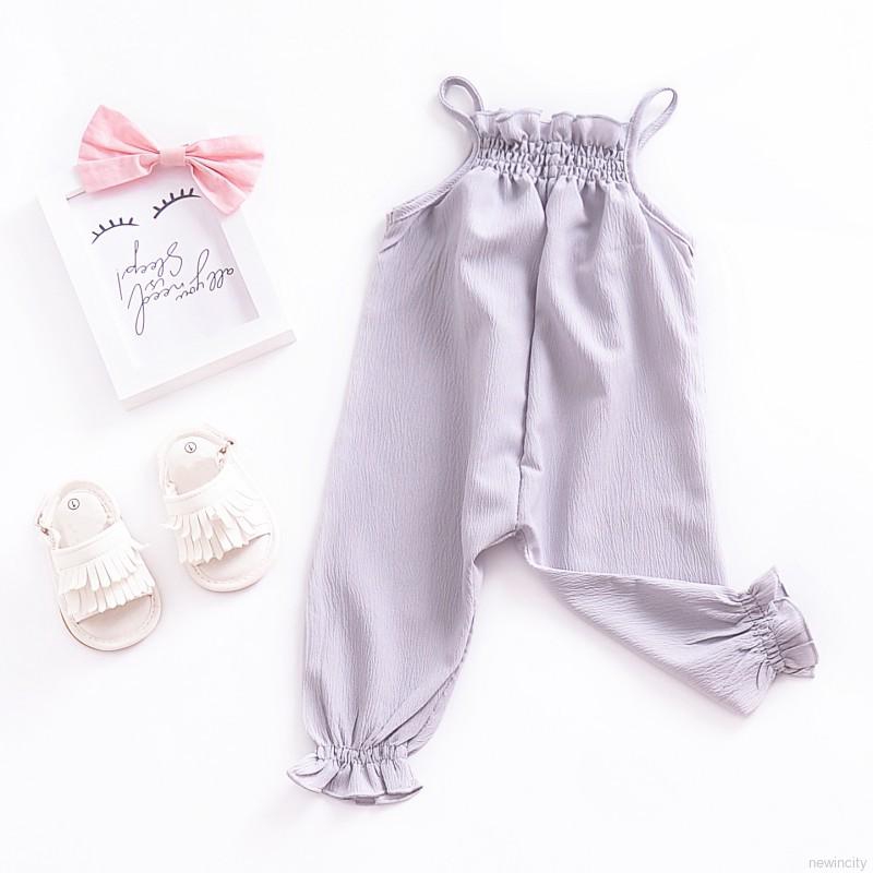 Áo liền quần 2 dây kiểu dáng xinh xắn cho bé gái