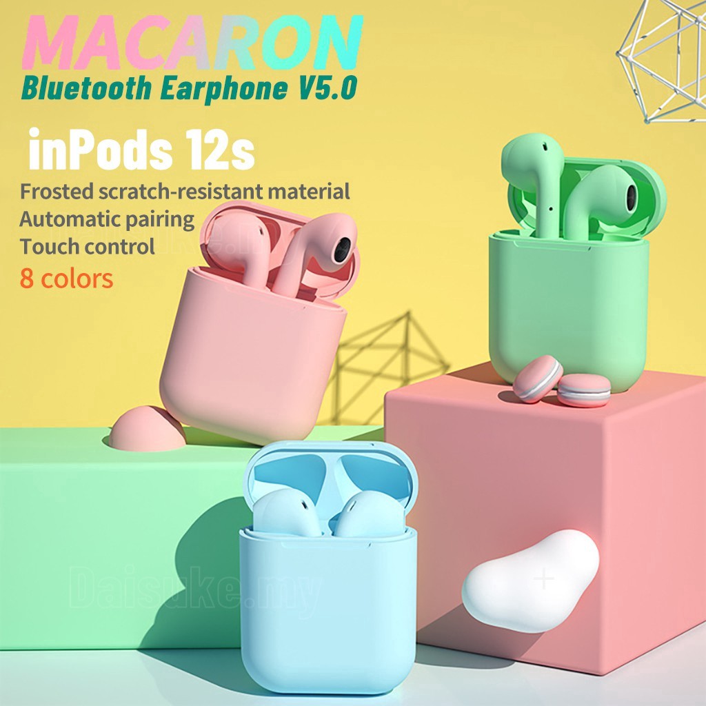 Tai nghe Inpods I12/12s TWS điều khiển cảm ứng kết nối bluetooth 5.0 phong cách Hàn Quốc | BigBuy360 - bigbuy360.vn