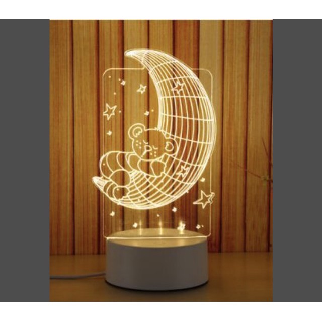 Đèn Led 3D 3 chế độ ánh sáng