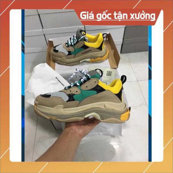 [FreeShip+ Hàng Cao Cấp] Giày balen vàng xanh hàng 1:1, Giày thể thao nam nữ Full phụ kiện (ảnh thật)