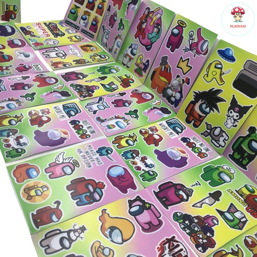 Hình dán chống nước Sticke Combo 2tờ siêu cute dán cả thế giới của bạn Hot mẫu mới nhất 2022 - Shopee Nukinam