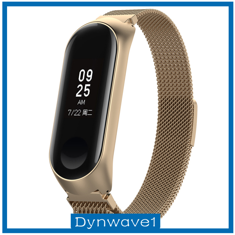 Dây Đeo Kim Loại Màu Đen Cho Đồng Hồ Thông Minh Mi Band 3 / 4