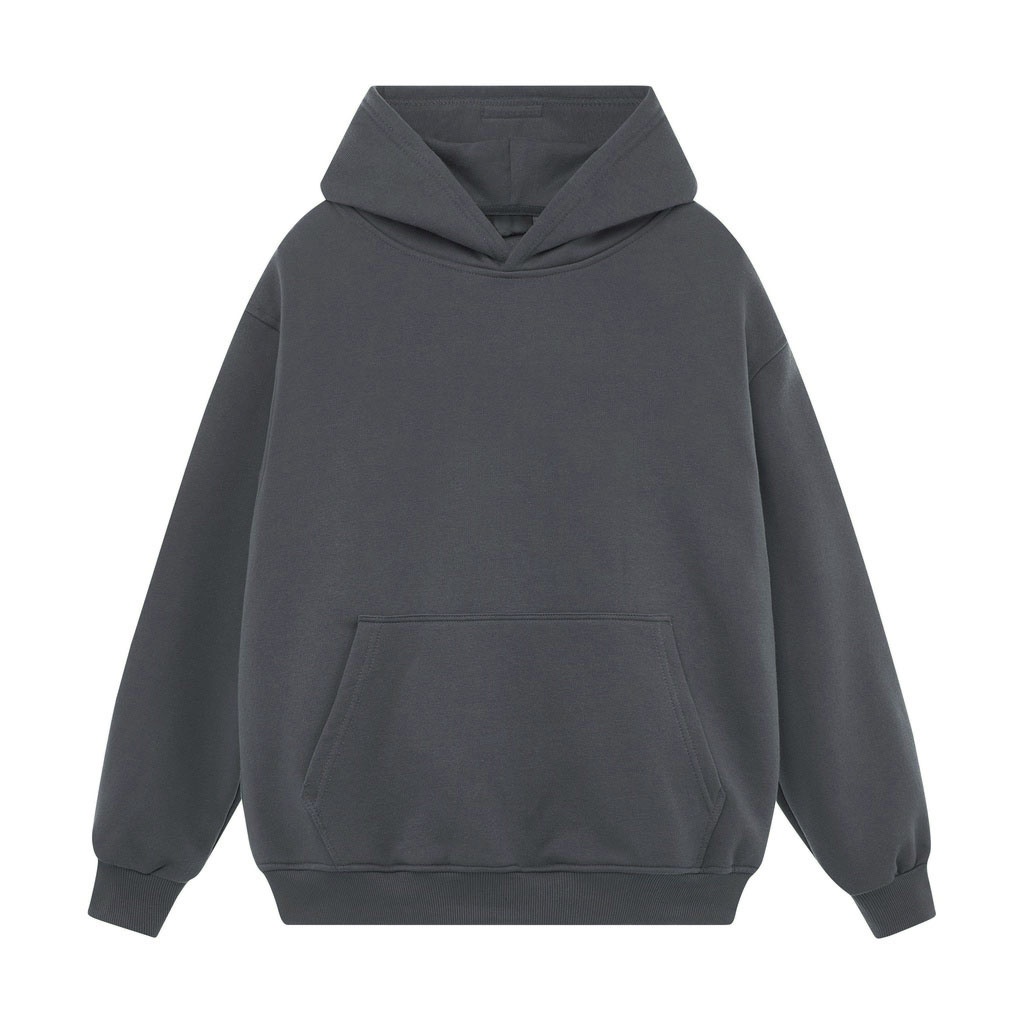 Áo hoodie nỉ bông cotton Basic trơn form rộng ĐẸP