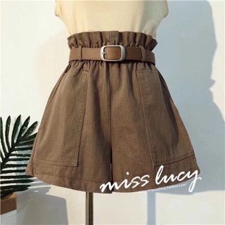Quần đùi lưng thun kèm dây nịt