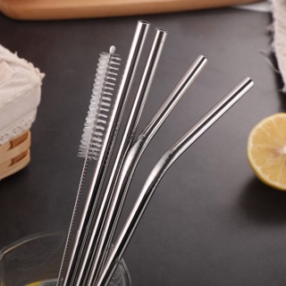FREESHIP ĐƠN 50K_Bộ ống hút inox kèm cọ rửa cao cấp
