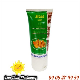 Sữa rửa mặt ngừa mụn trắng da Biona nghệ tuýp 50g