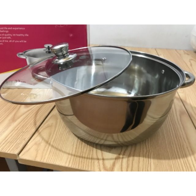 Nồi luộc gà inox 30cm 1 đáy