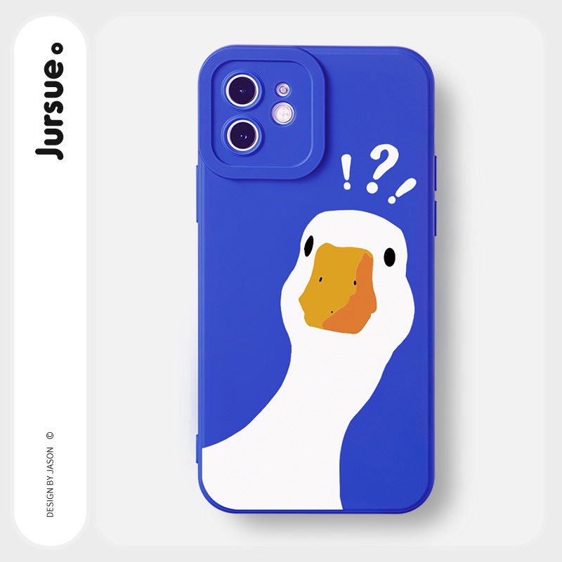 Ốp lưng JURSUE chống bẩn hoạt hình dễ thương đẹp cho iPhone 13 12 11 Pro Max SE 2020 X XR XS 8 7 ip 6S 6 Plus kute Y1901