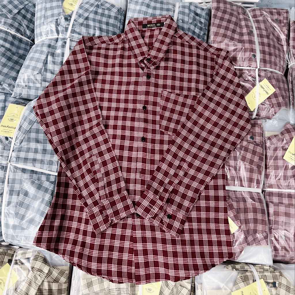 Áo Sơ Mi Nam Tay Dài Vải Nỉ Caro Phối Túi Chất Liệu Mềm Mát May Tỉ Mỉ Phong Cách Cá Tính Năng Động [NEW UNISEX]