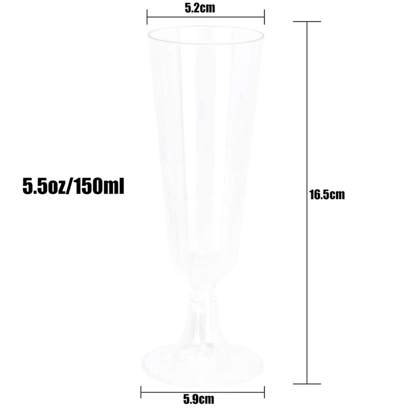 Set 24 Cốc Thủy Tinh Bằng Nhựa Dùng Một Lần 4.7Oz (150Ml)