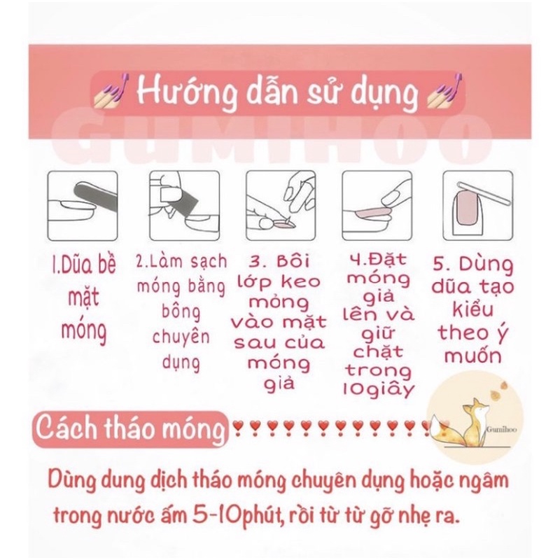 Nailbox - Bộ 10 móng giả, móng úp mẫu hoạt hình Vô Diện siêu dễ thương