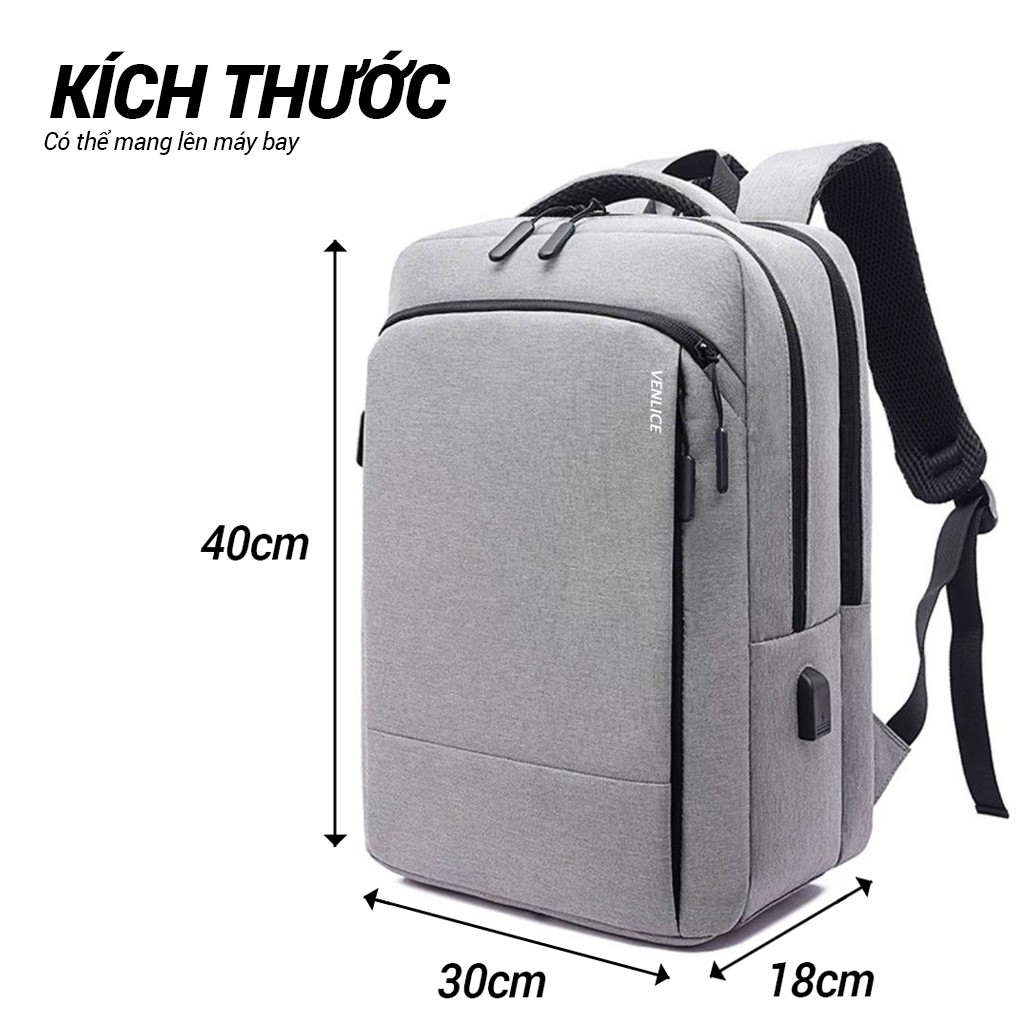 Balo nam nữ công sở cao cấp unisex chống thấm nước, đựng vừa laptop, thích hợp đi làm và du lịch N05