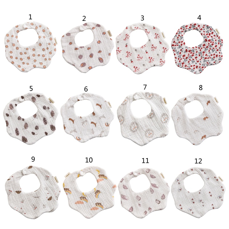 Yếm Em Bé 6 Lớp Thiết Kế Xoay 360 Độ Tiện Dụng