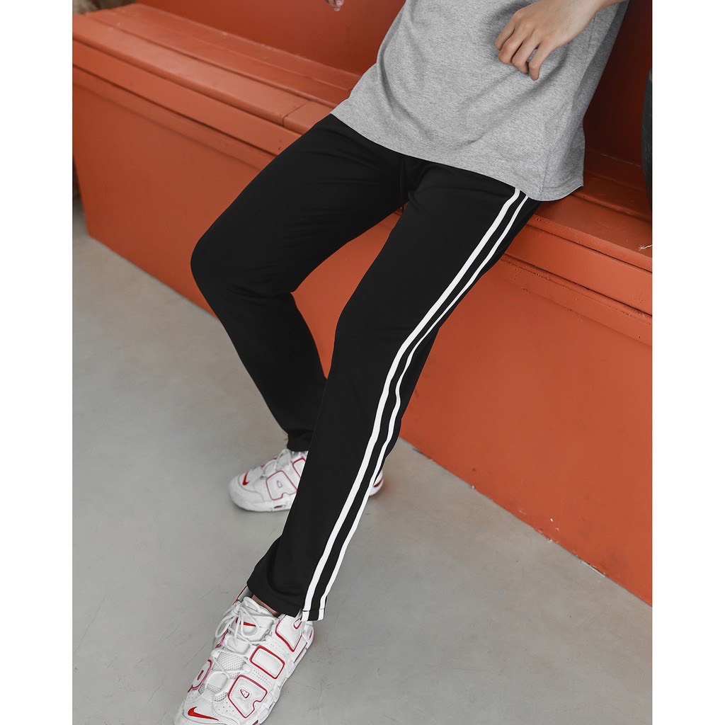 Quần 2line 2 sọc nam nữ ống đứng , joger bo chun vải thun cao cấp unisex ulzzang