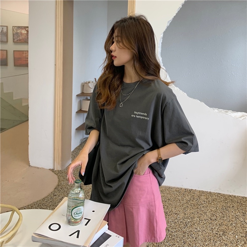 Áo thun nam nữ, áo phông shop cosi form rộng chất cotton in chữ boy