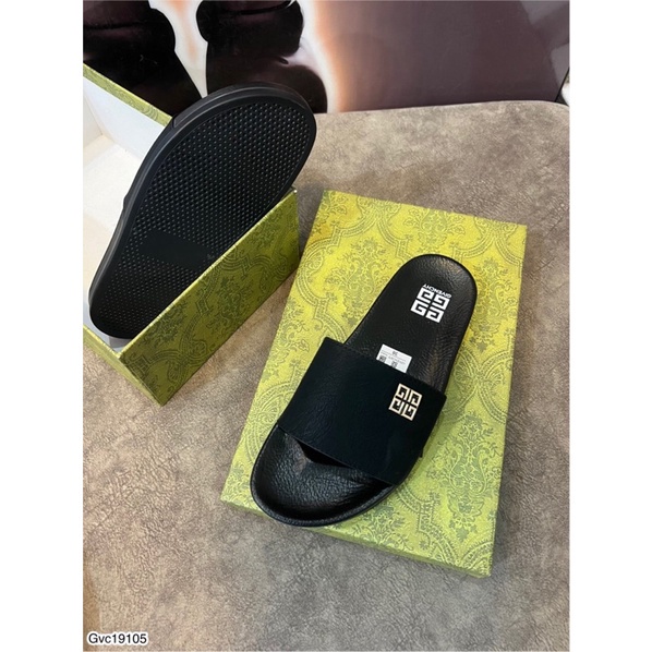 [Sẵn Hàng] Dép Quai Ngang G.V.C Tang Mắt Sắt Siêu Đẹp - Dép Quai Ngang G.V.C Da Bê Cao Cấp