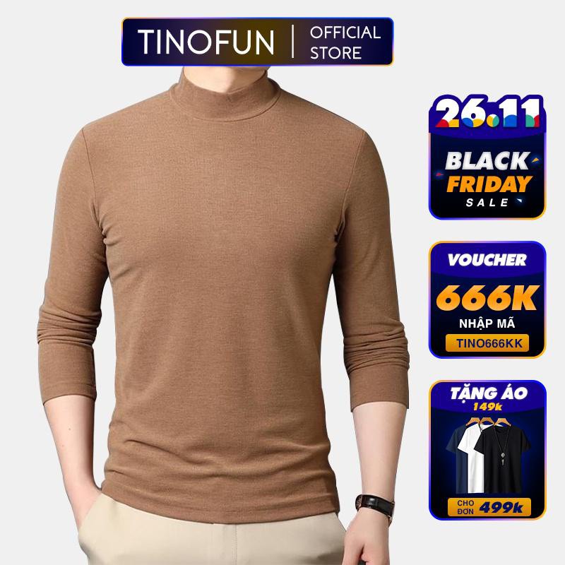 Áo len nam TINOFUN mã TT76 dáng Áo thun nam co giãn vải nỉ mùa đông đẹp chính hãng cao cấp - Hàng mới về