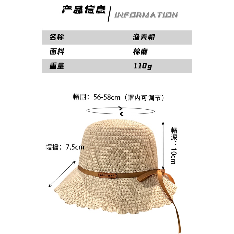 Nón Tai Bèo Đan Len Phong Cách Nhật Bản Thời Trang Xuân Thu Cho Nữ