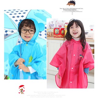 Áo mưa cánh dơi có nón tai thú cute cho trẻ em trai gái