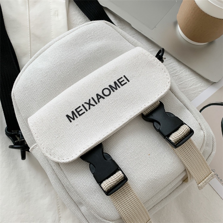 Túi Đeo Chéo Canvas Thiết Kế Mới Thời Trang Theo Phong Cách Nhật Hàn Cho Nữ