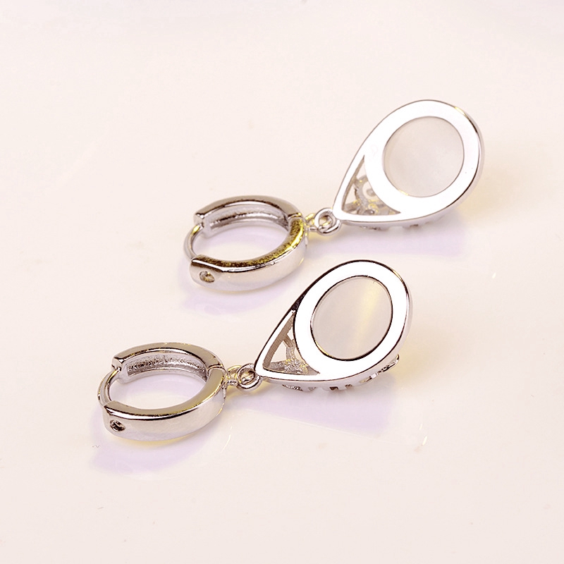 Đồng Hồ Ánh Trăng Opal Vật Tổ Bạc Tai Trang Sức Bông Tai Nữ Thời Trang Chúc Bể Bông Tai