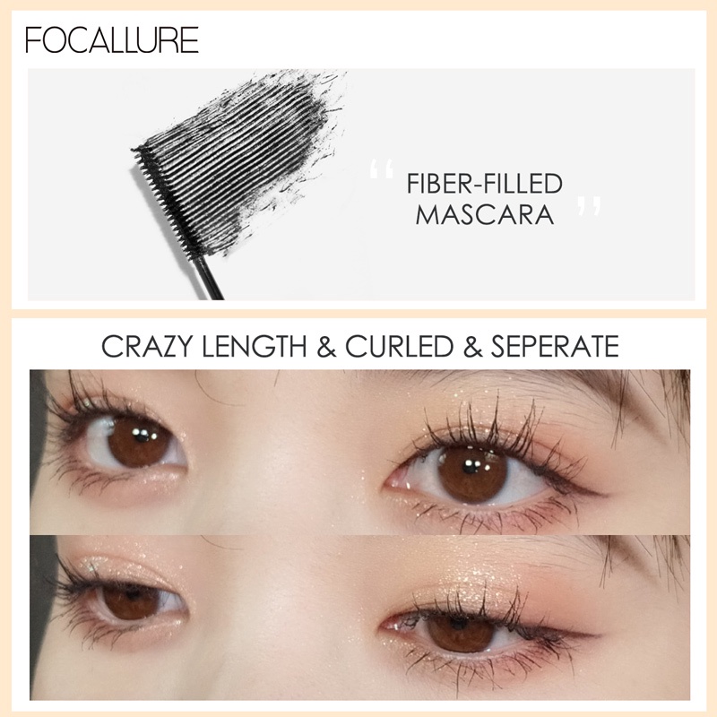 Mascara Chuốt Mi Focallure Cao Cấp, Giúp Mi Dài Đều Cong, Kích Thước đầu Cọ 3mm - FA169