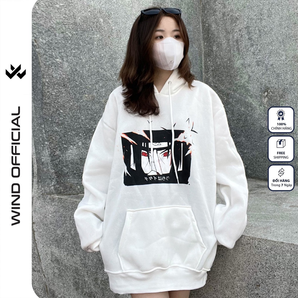 Áo hoodie form rộng WIND unisex nỉ bông HD20 ITACHI thời trang nam nữ oversize ulzzang