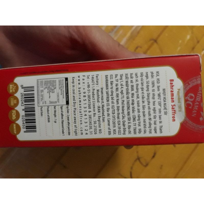 Nhụy hoa nghệ tây IRAN(Mua 1gram tặng 1 bình thủy tinh_Saffron Bahraman Super Negin) | BigBuy360 - bigbuy360.vn