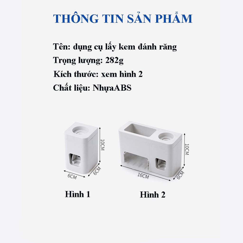 Kệ để bàn chải đánh răng và dụng cụ lấy kem đánh răng tự động RONGLING 2458 treo tường đa chức năng