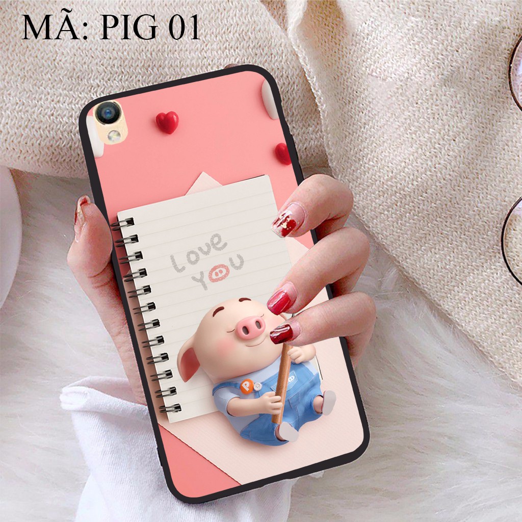 Ốp lưng Oppo F1 Plus viền dẻo TPU BST Lợn Tết