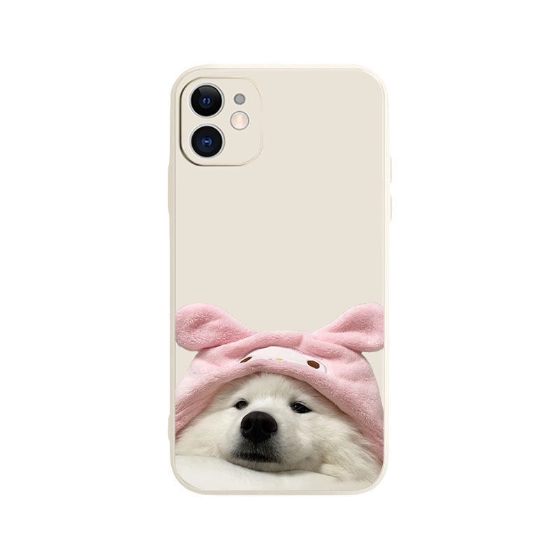 Ốp Điện Thoại Chống Sốc In Hình Chú Cún Samoyer Dễ Thương Cho Iphone 13 Pro 11 Pro Max Xr 6s 7 8 Plus 12 Mini 12 Pro Xs Max
