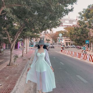 Đầm maxi tay vôn siêu đẹp ( ảnh thật )