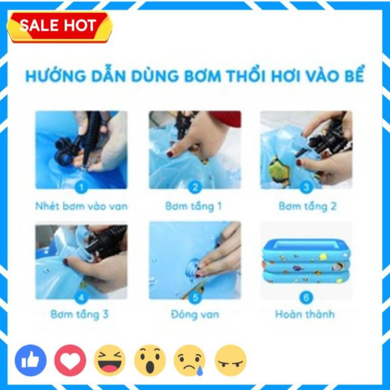 Bể Bơi Cho Bé, Bể Bơi Phao Cho Bé 3 Tầng Kích Thước 1M5 ( 150x110xCao55Cm ), Hàng Loại 1 Có Đáy Chống Trượt