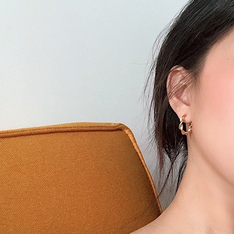 Bông Tai Thiết Kế Xoắn Đơn Giản Phong Cách Hàn Quốc A221