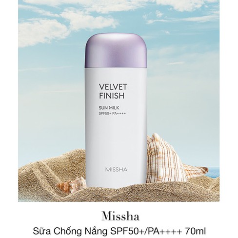 Sữa chống nắng làm đều màu da Missha All-Around Safe Block Velvet Finish Sun Milk SPF50+/PA++++🌞