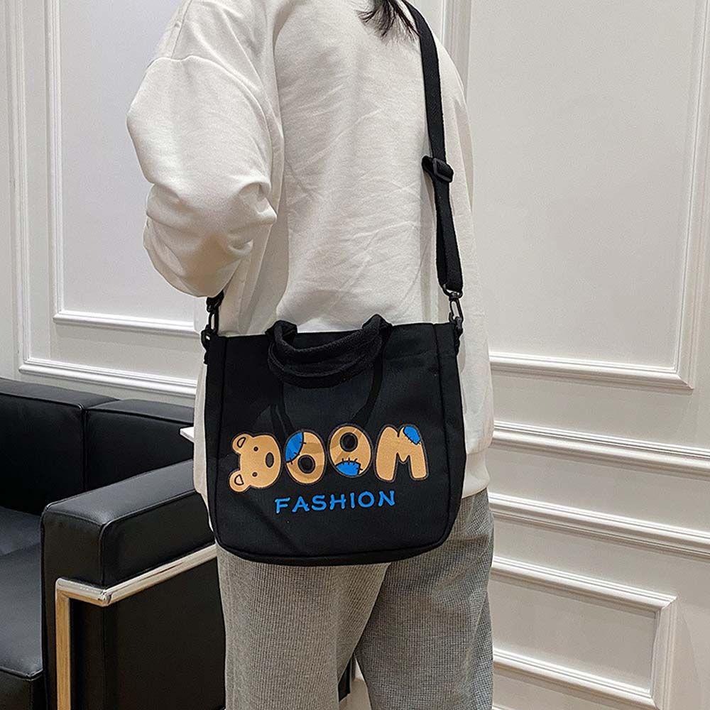 Túi Canvas Đeo Chéo Nhỏ Gọn Thời Trang Cho Nữ